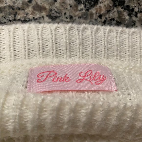 Pink Lily Lost in This Moment Colorblock Sweater Size Medium - Picture 5 of 5